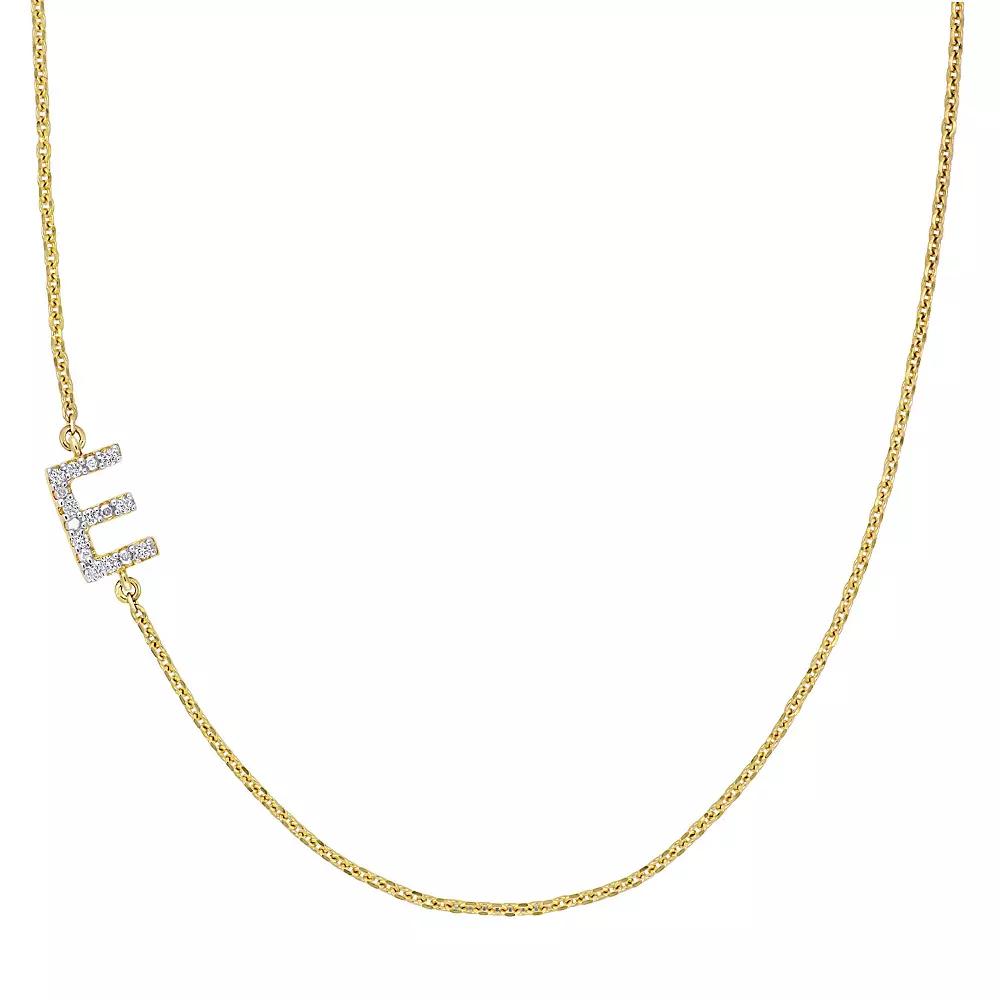 Stella Grace 14k Gold Diamond Accent Initial Necklace, Women's,  Product Image