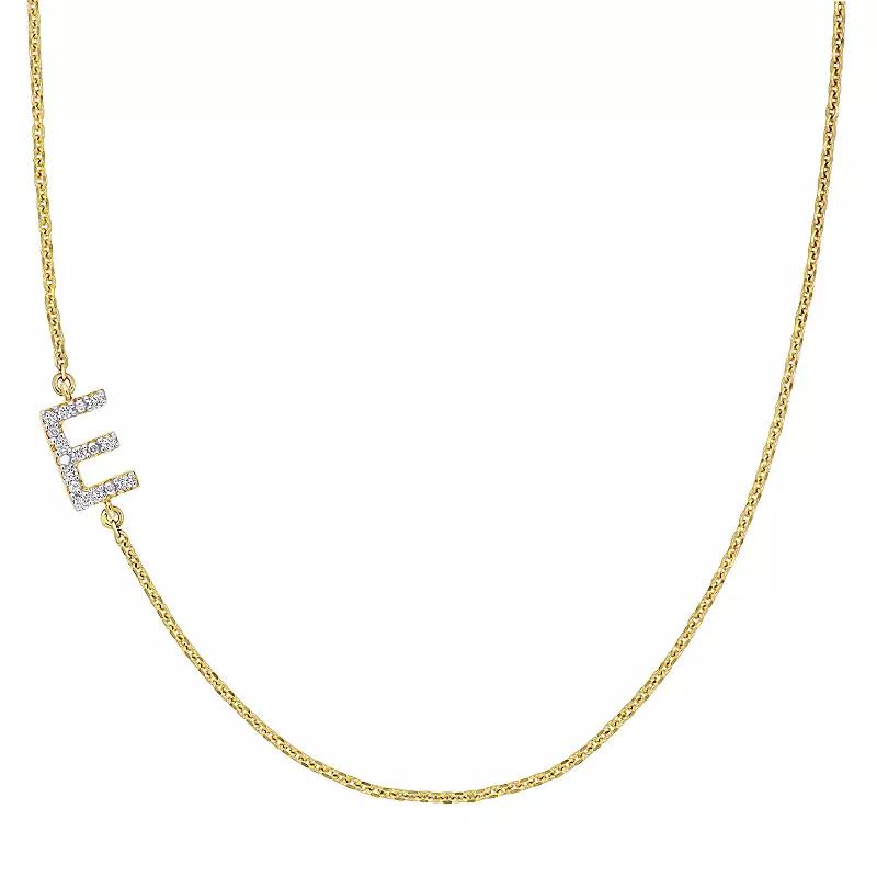 Stella Grace 14k Gold Diamond Accent Initial Necklace, Women's,  Product Image