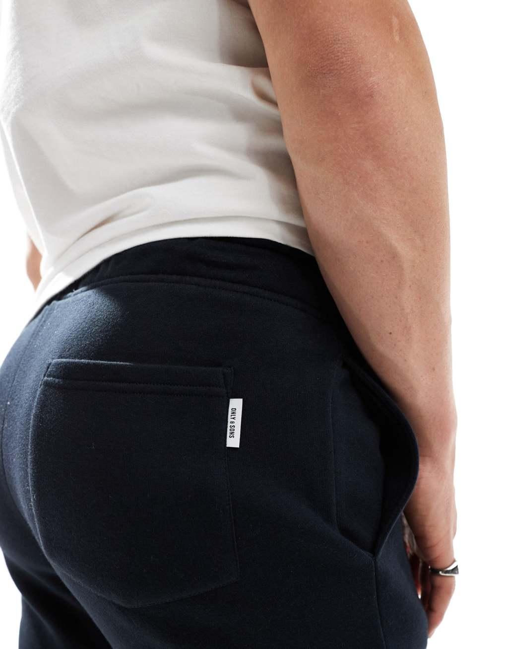 Only & Sons sweatpants in black Product Image