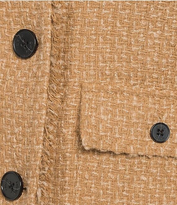 DKNY by Donna Karan Tweed Patch Pocket Frayed Jacket Product Image