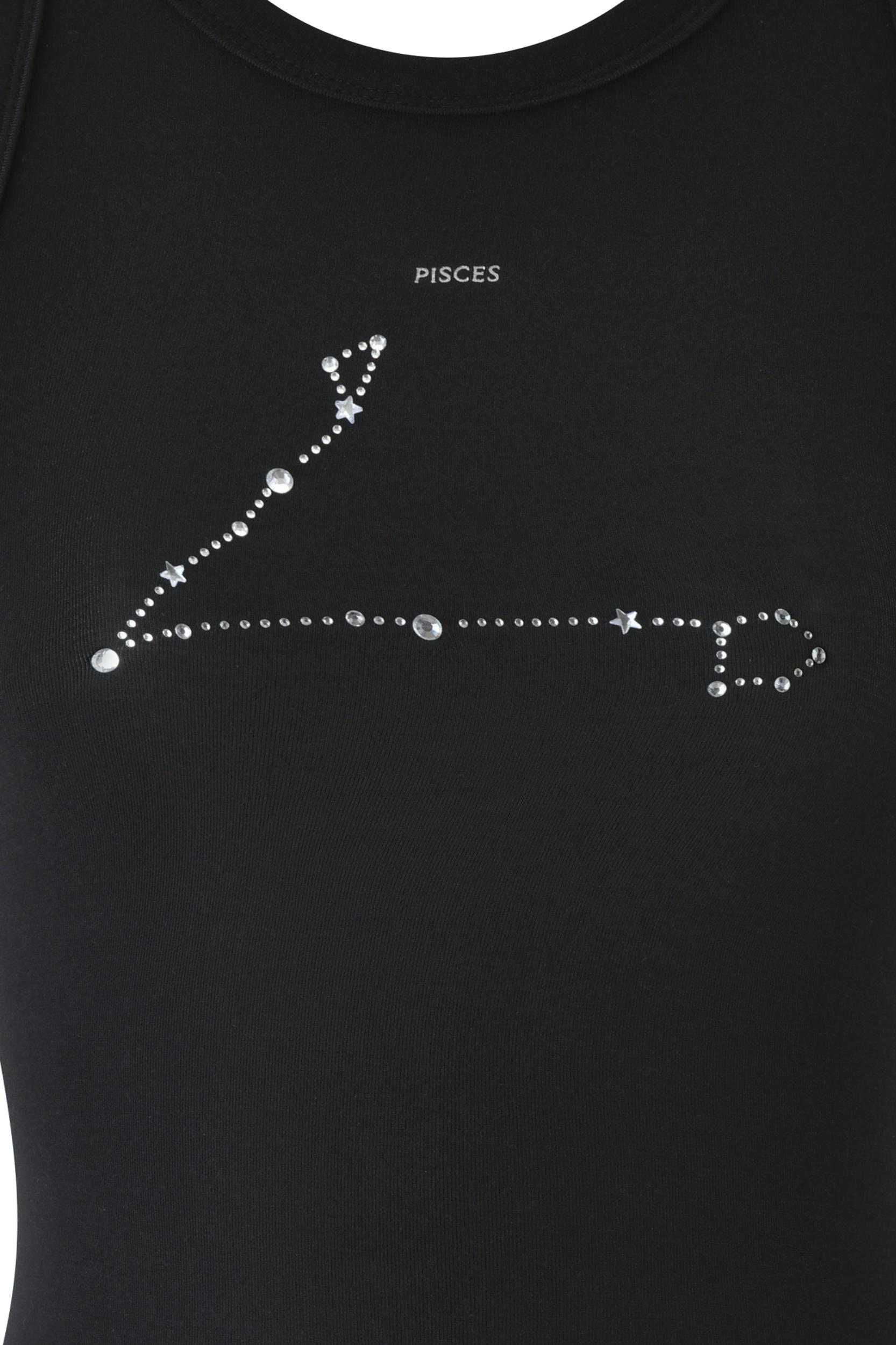 PISCES ZODIAC TANK - BLACK Product Image