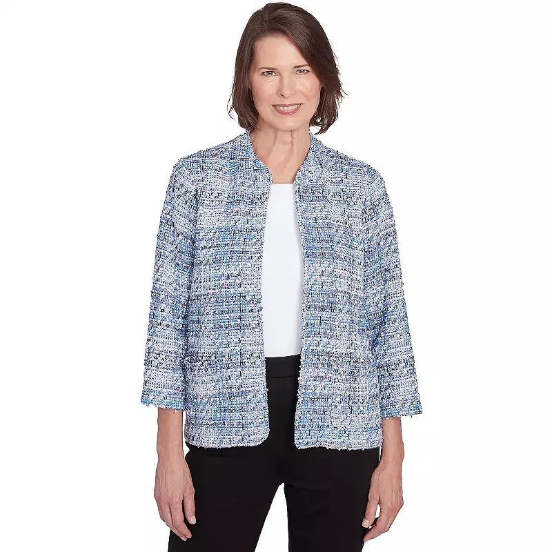 Womens Alfred Dunner Eyelash Two-Pocket Jacket Product Image