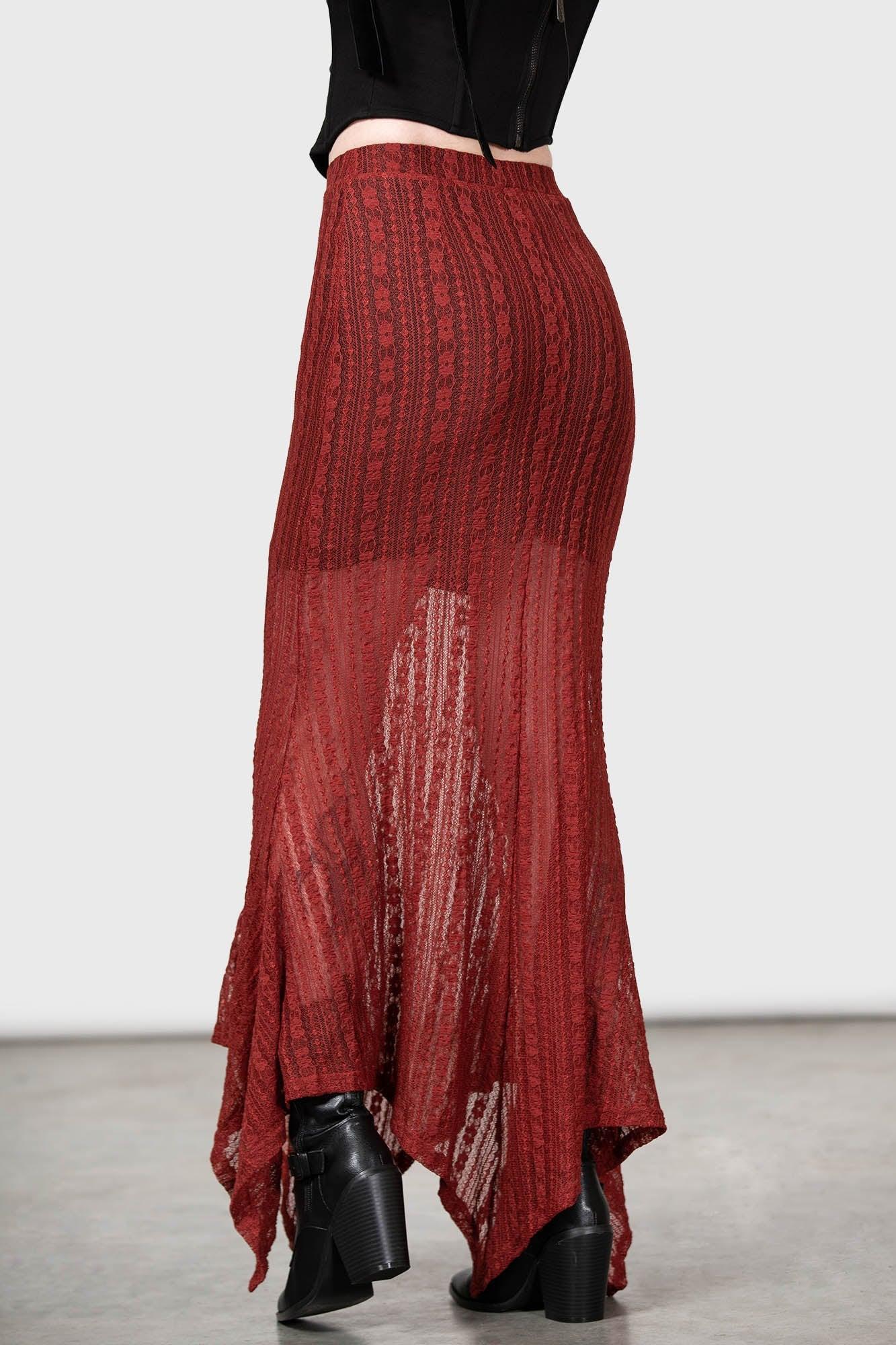 Juliet's Betrayal Maxi Skirt [RED] - Resurrect Female Product Image