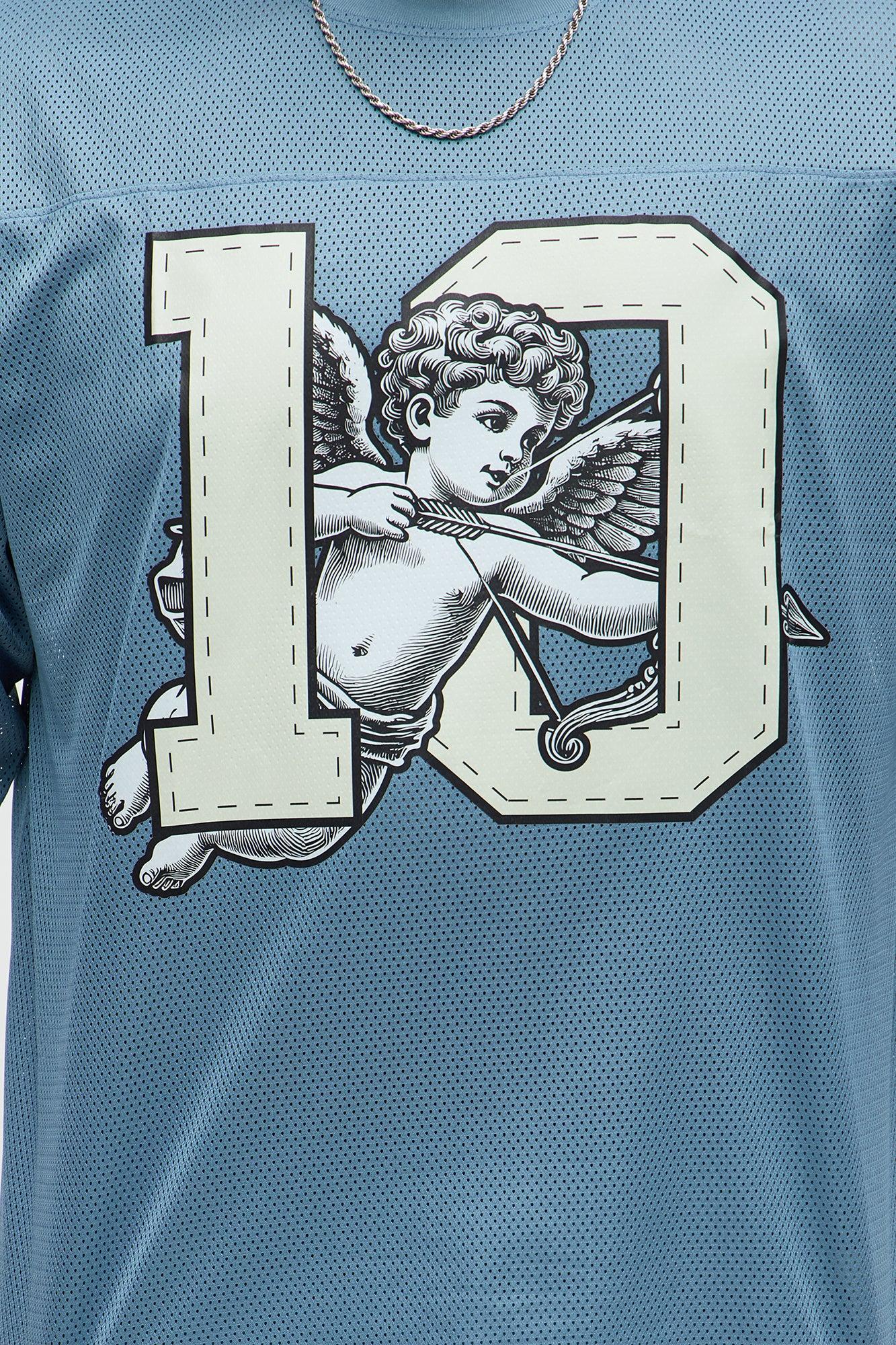 Boxy Gods Favorite Tshirt - Dusty Blue Product Image