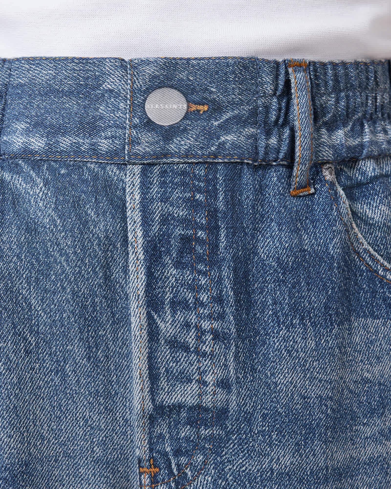 Tyler Illusion Straight Leg Trousers Mid Indigo | ALLSAINTS US Product Image