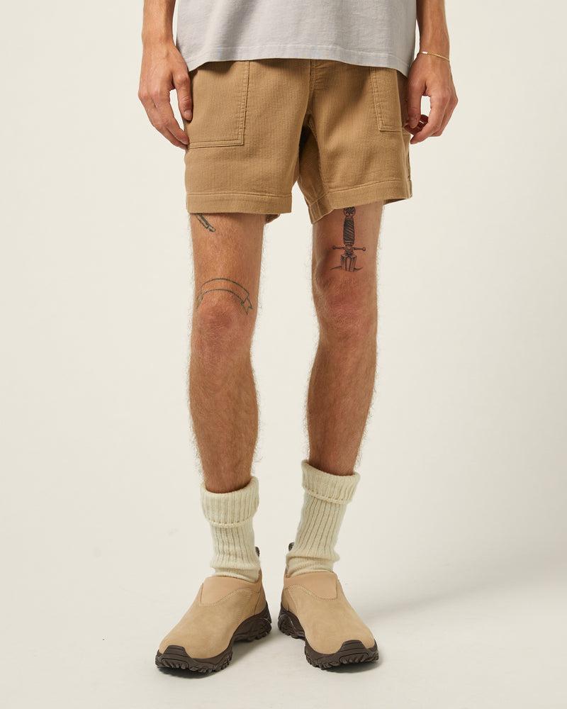 Bedford Cord Camp Pocket Shorts - Khaki Product Image
