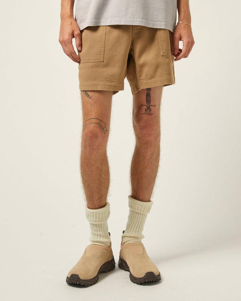Bedford Cord Camp Pocket Shorts - Khaki Product Image