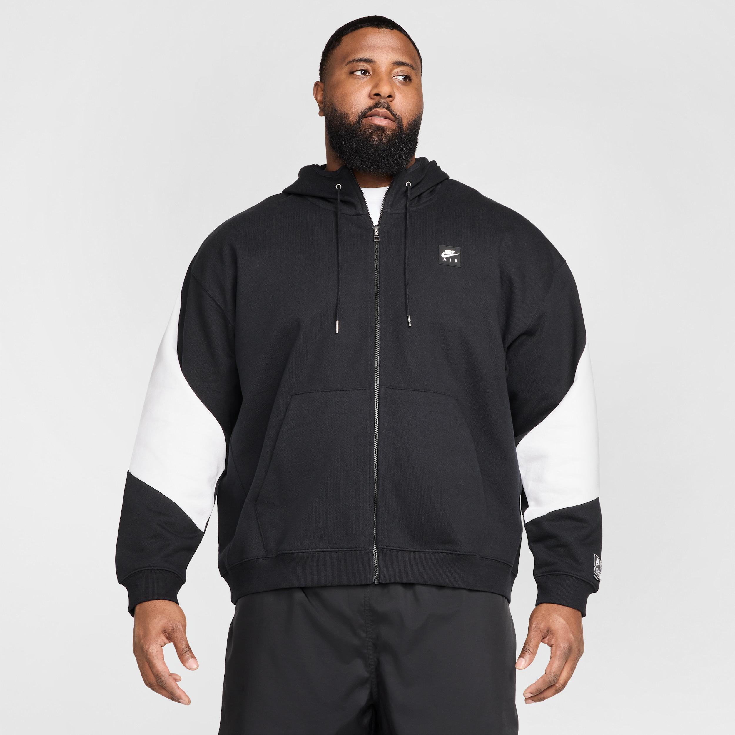 Nike Mens Nike Air Fleece Full Zip Hoodie BB - Mens Black/Iron Grey Product Image