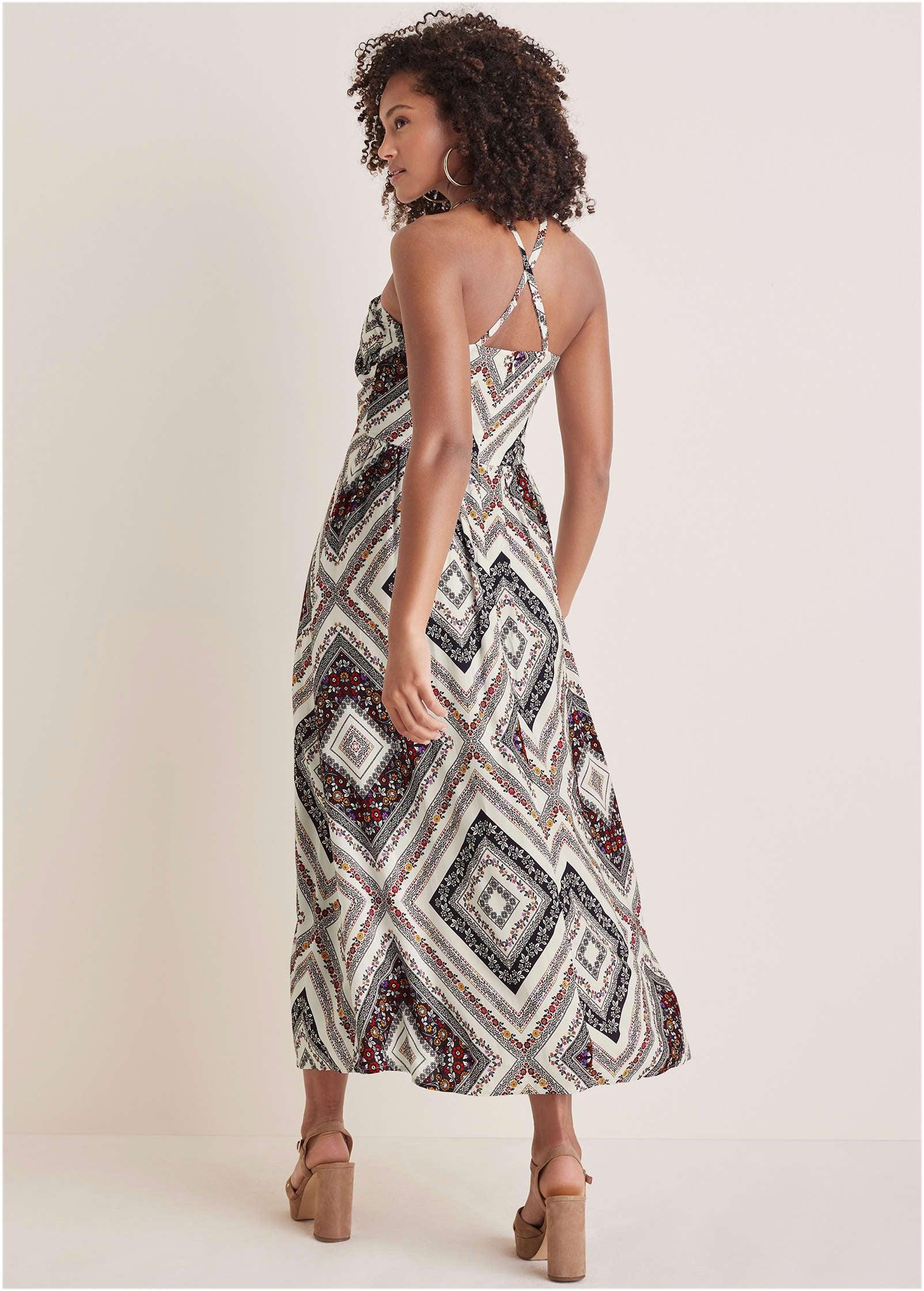 Strappy Back Maxi Dress - Summer Prairie Patchwork Floral Product Image