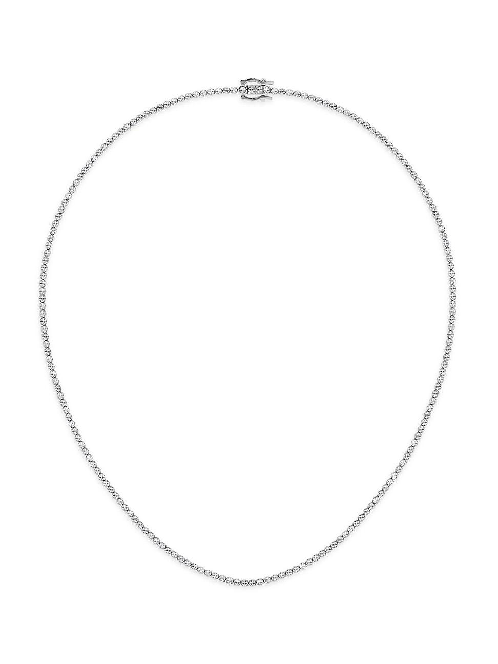 Womens 14K White Gold & Lab-Grown Diamond Tennis Necklace/5.00-20.00 TCW Product Image