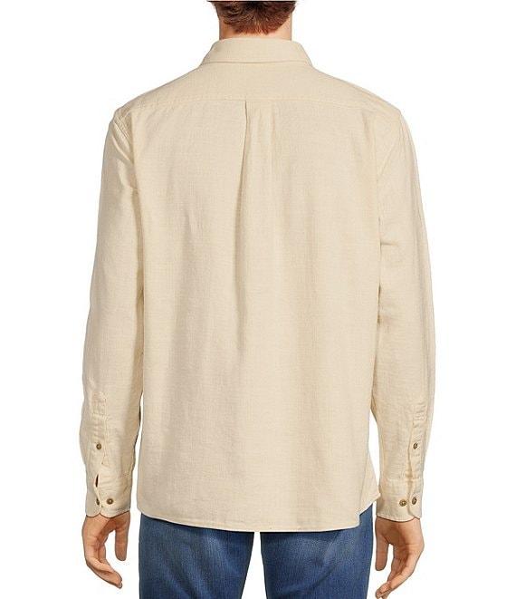 Rowm Long Sleeve Solid Slub Button Front Woven Shirt Product Image