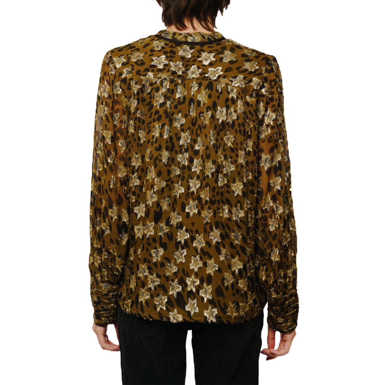 Rosalie Shirred Effect Cuff Sleeve Top Product Image