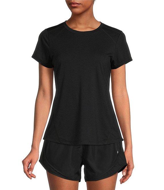 Antonio Melani Active Balance Moisture Wicking Relaxed Crew Neck Short Sleeve Coordinating Shirt Product Image