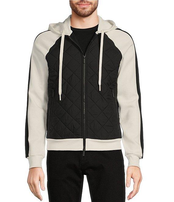 Murano Liquid Luxury Slim Fit Color Block Full-Zip Hoodie Product Image
