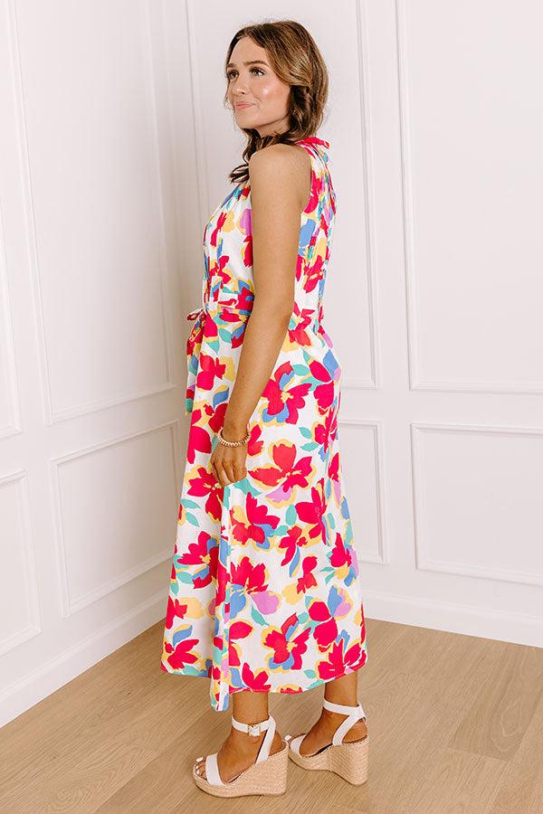 Sunny Disposition Floral Midi Dress Product Image