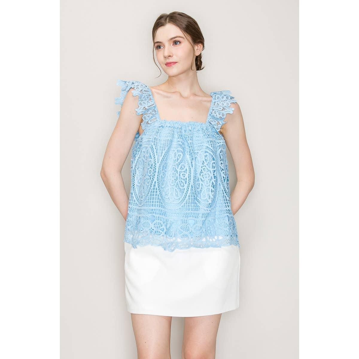 Maya Sleeveless Lace Top Product Image
