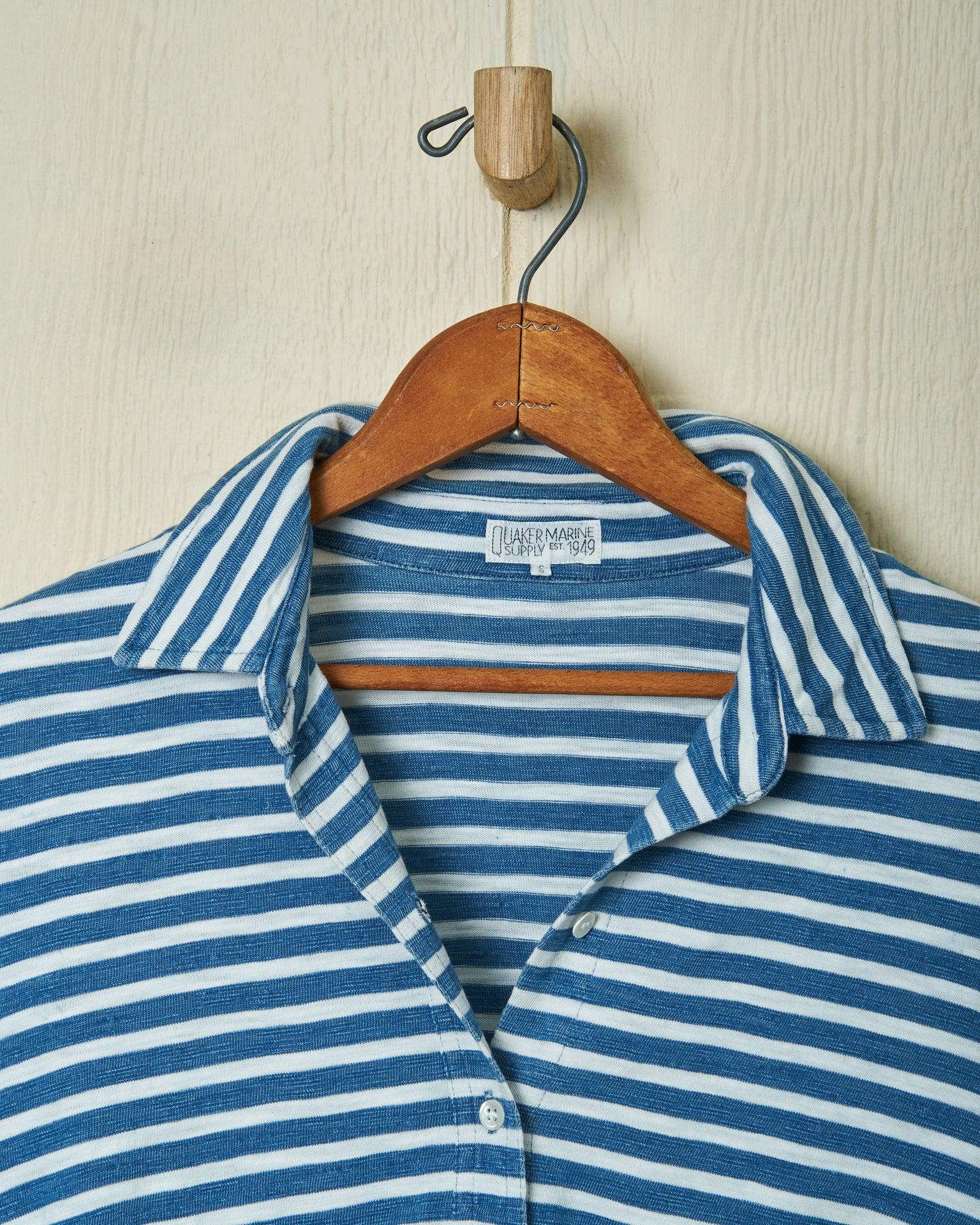 Avalon Indigo Knit Top in Blue/White Stripe Product Image