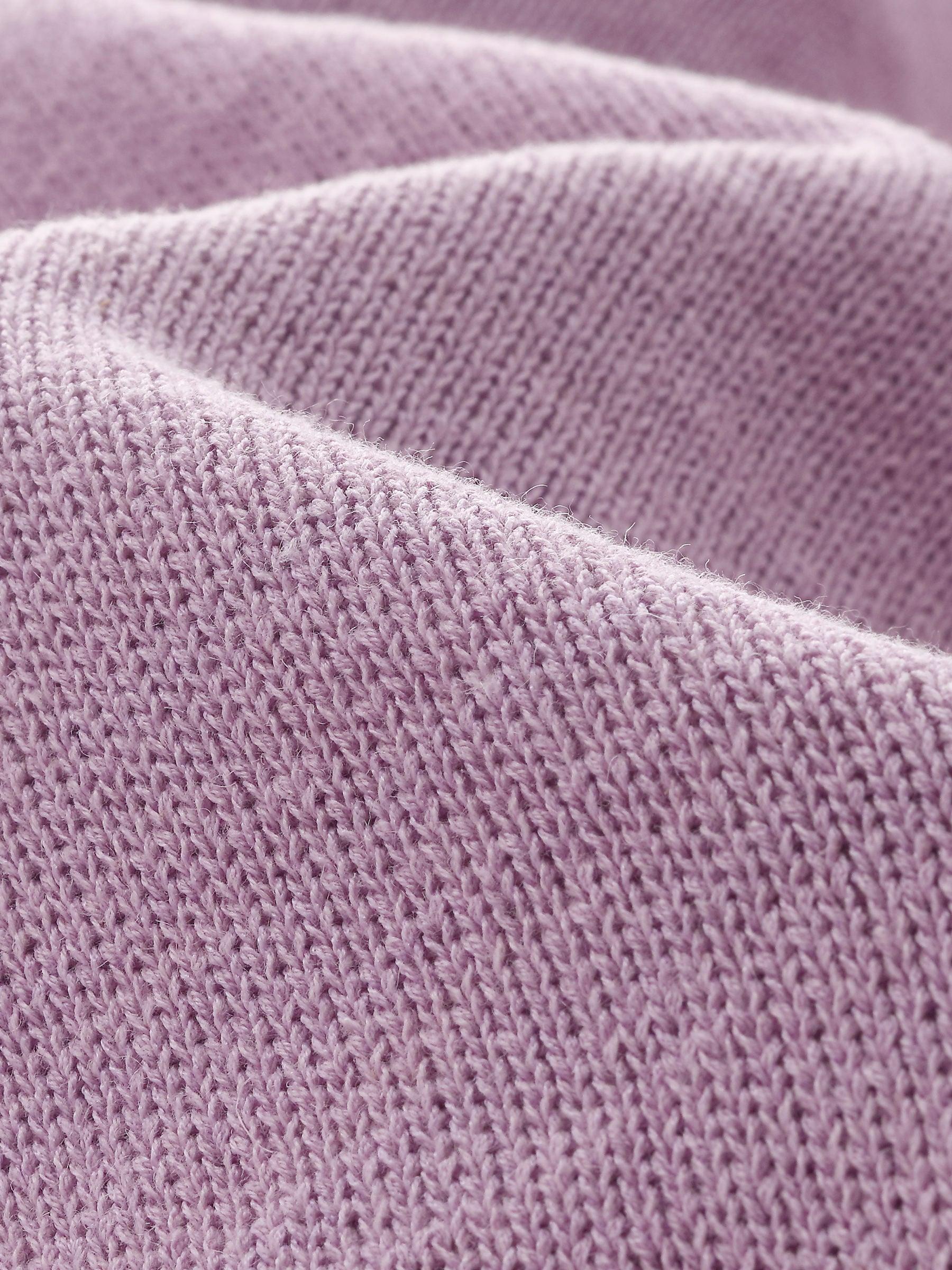 Linen Cotton Blend Asymmetric Hem Women Knit Top Product Image