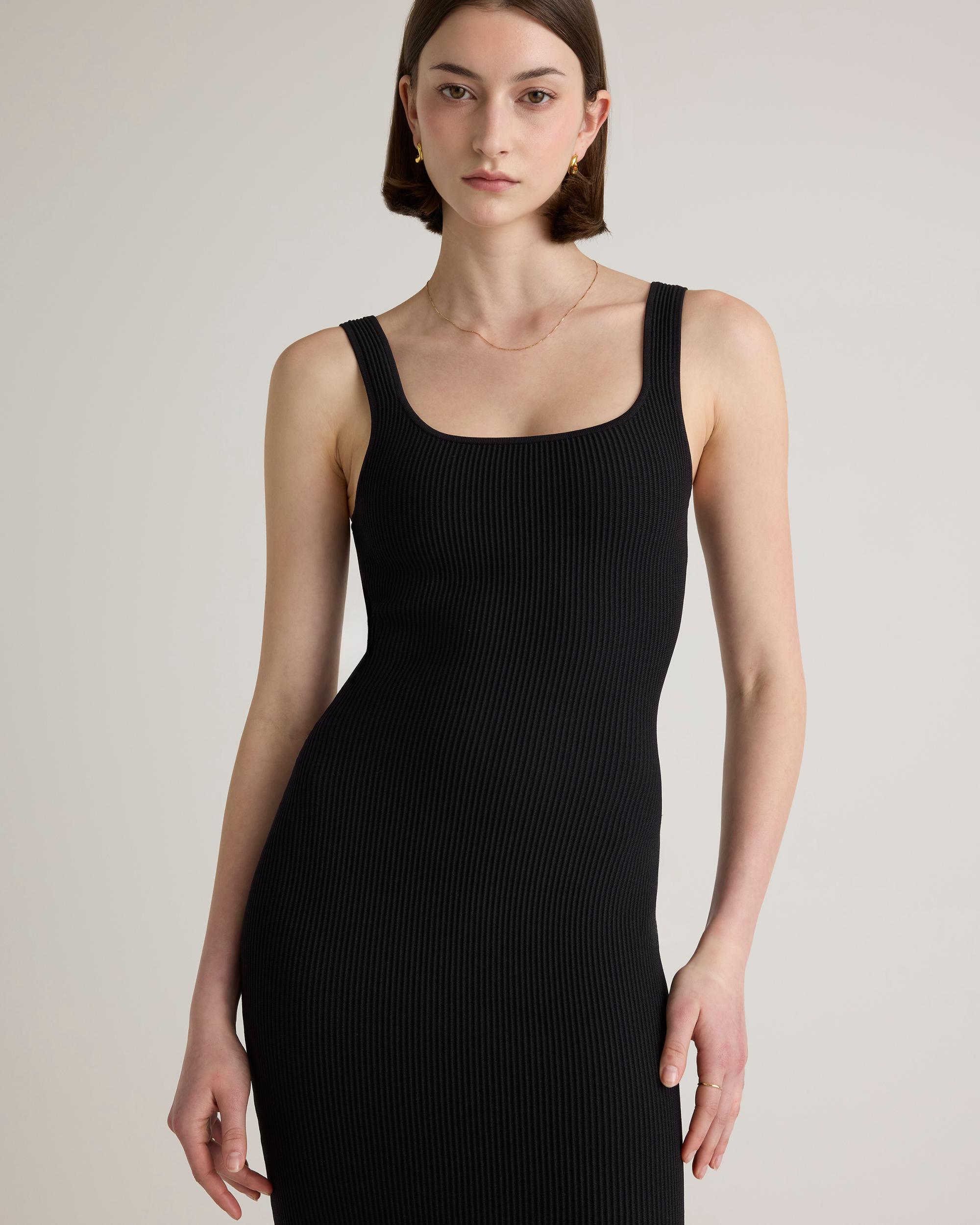 Quince | Women's Square Neck Ribbed Knit Mini Dress Recycled nylon/polyester/spandex Product Image