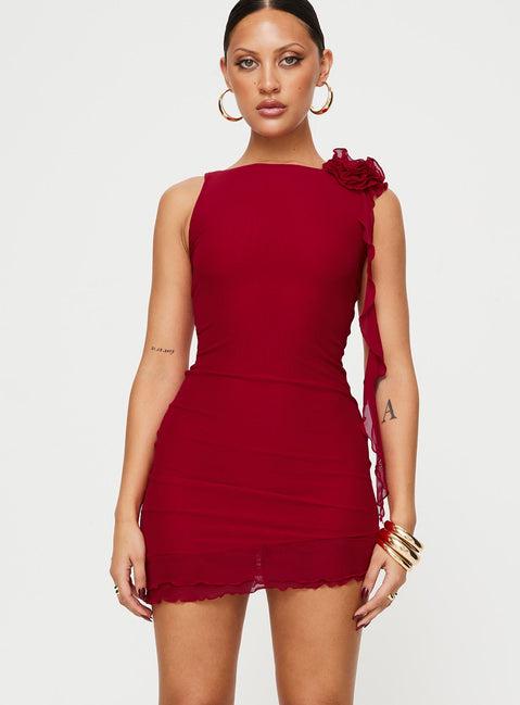 Lorello Mini Dress Red Product Image