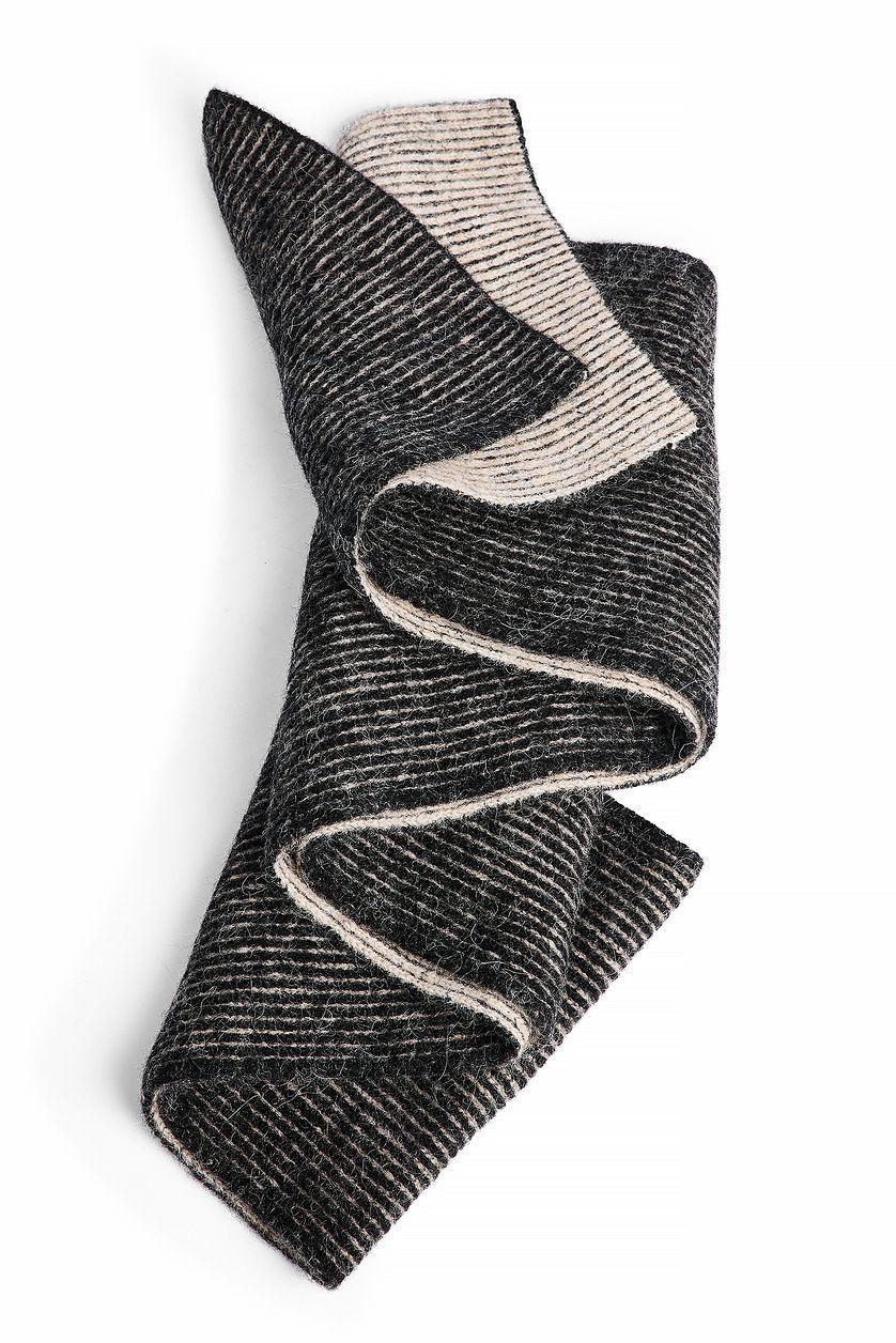 Two Toned Wool Blend Ribbed Scarf Product Image