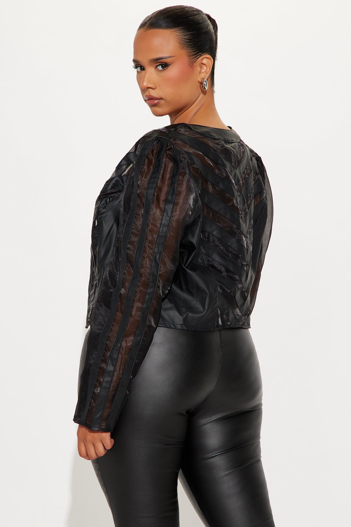 See Right Through You Mesh Blazer - Black Product Image