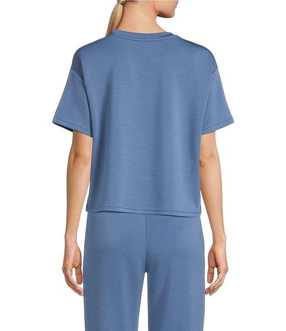 Half Moon by Modern Movement Solid Jersey Knit Short Sleeve Round Neck Coordinating Lounge Top Product Image