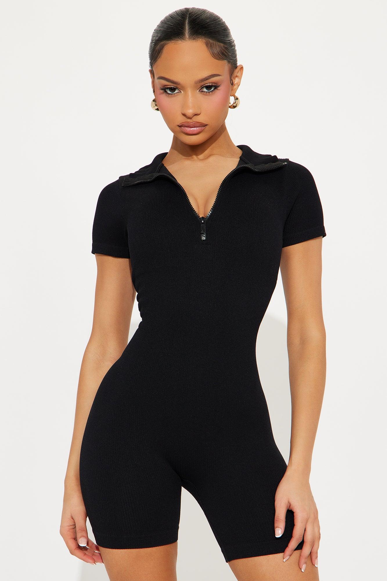 Daily Steps Active Romper - Black Product Image