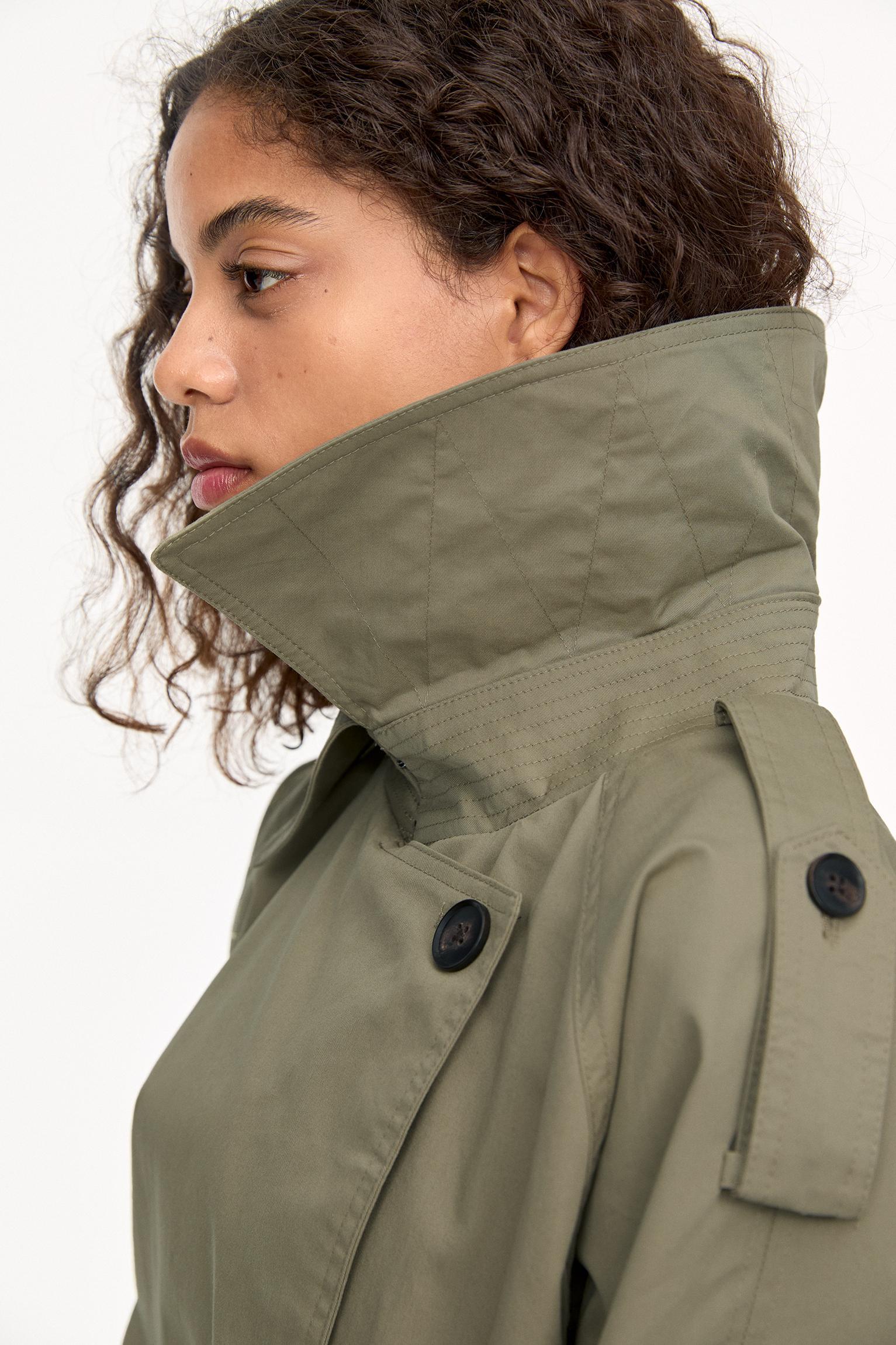 Short belted trench coat Product Image