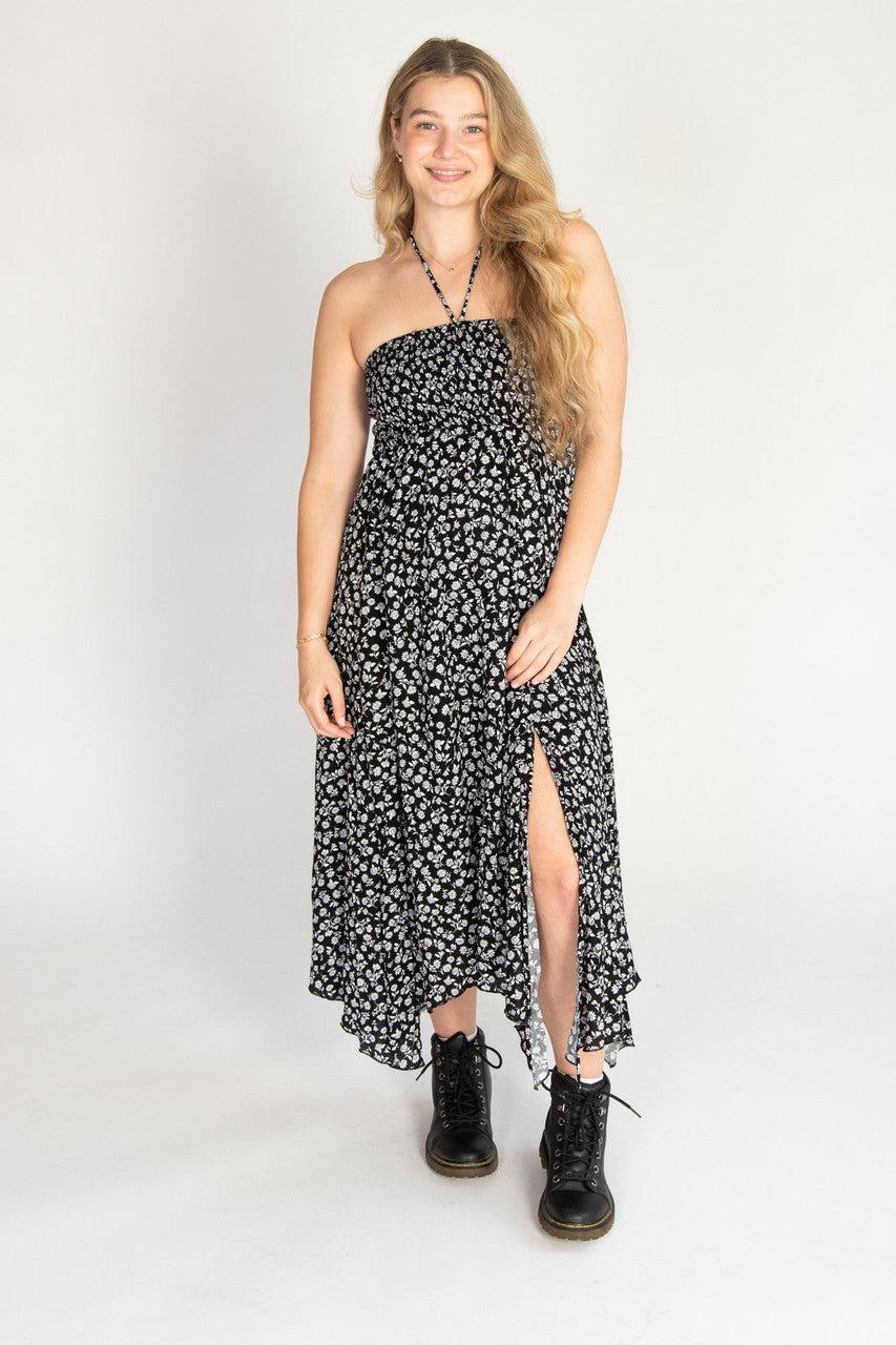 Floral Smocked Hanky Hem Dress Product Image