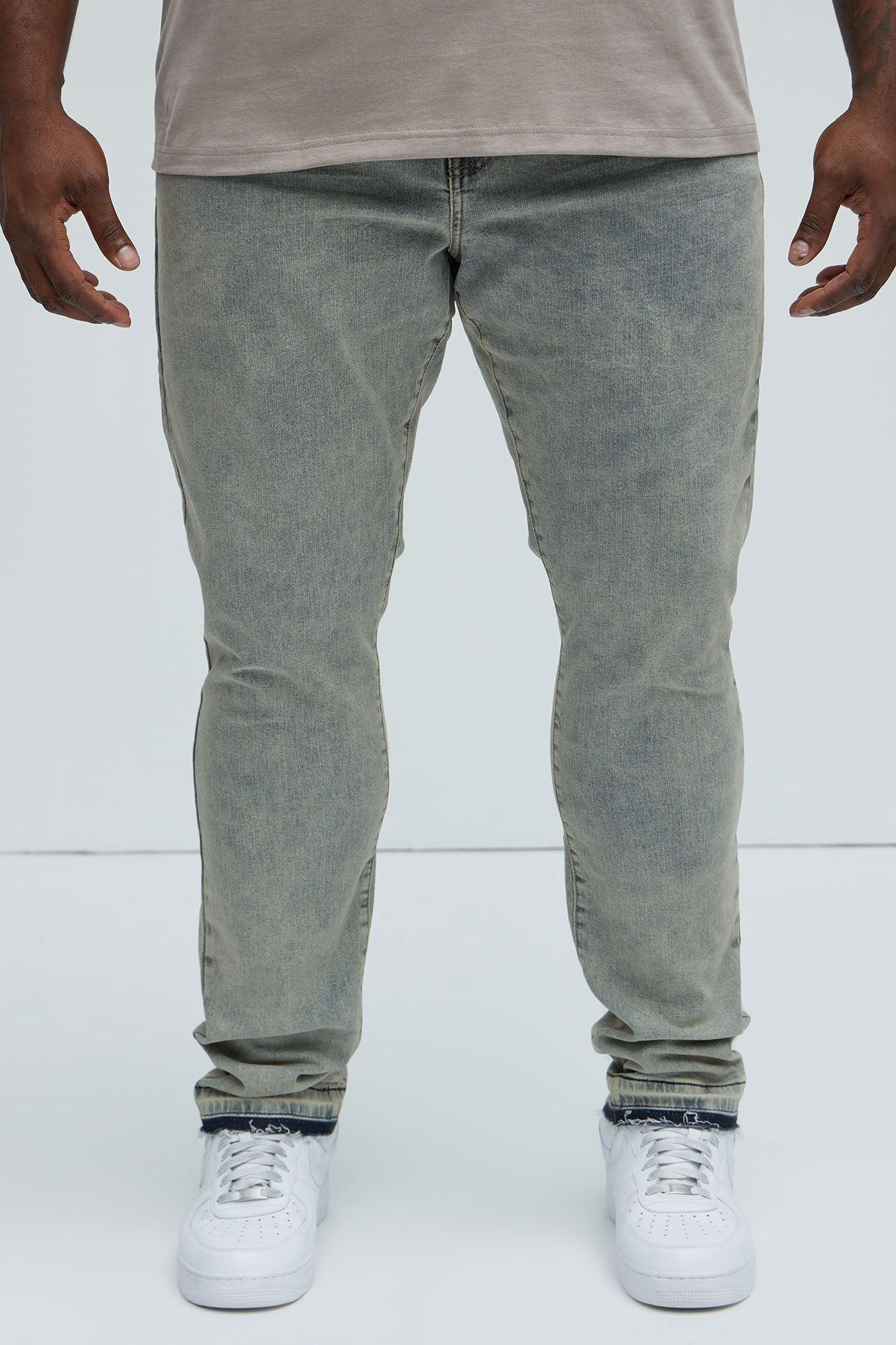 Devin Stacked Skinny Jeans - Grey Product Image