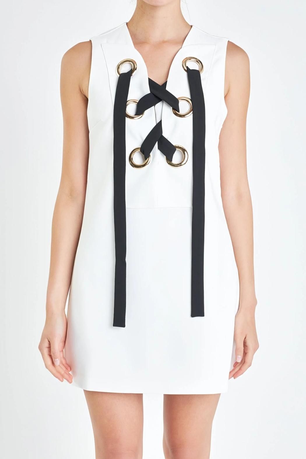 Eyelet Mini Dress Product Image