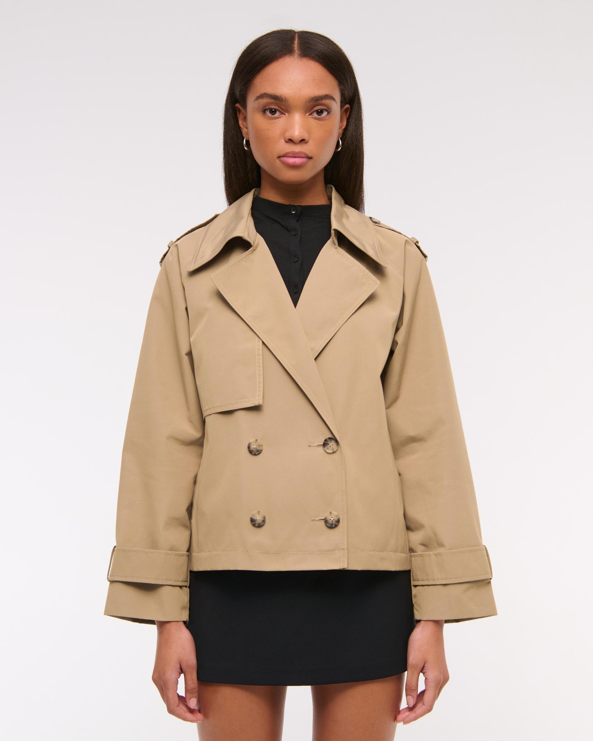 Relaxed Short Trench Coat Product Image