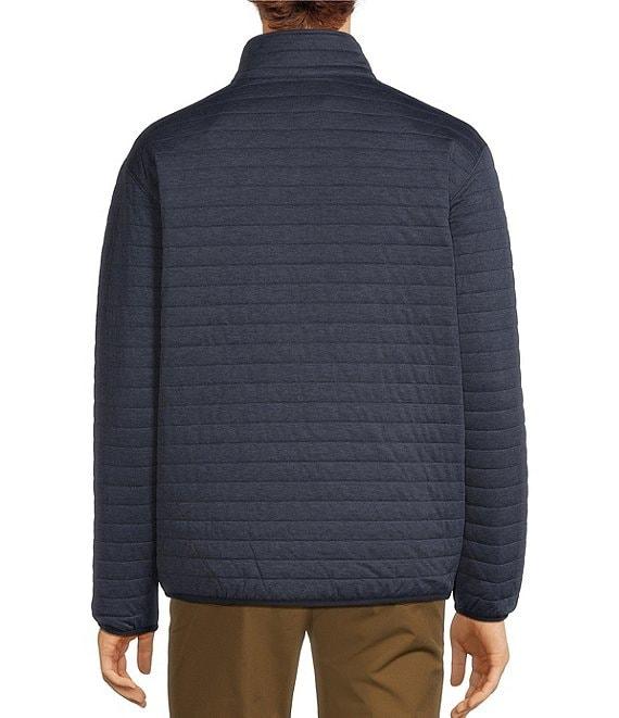 Roundtree & Yorke Long Sleeve Solid Quilted Snap Mockneck Pullover Product Image