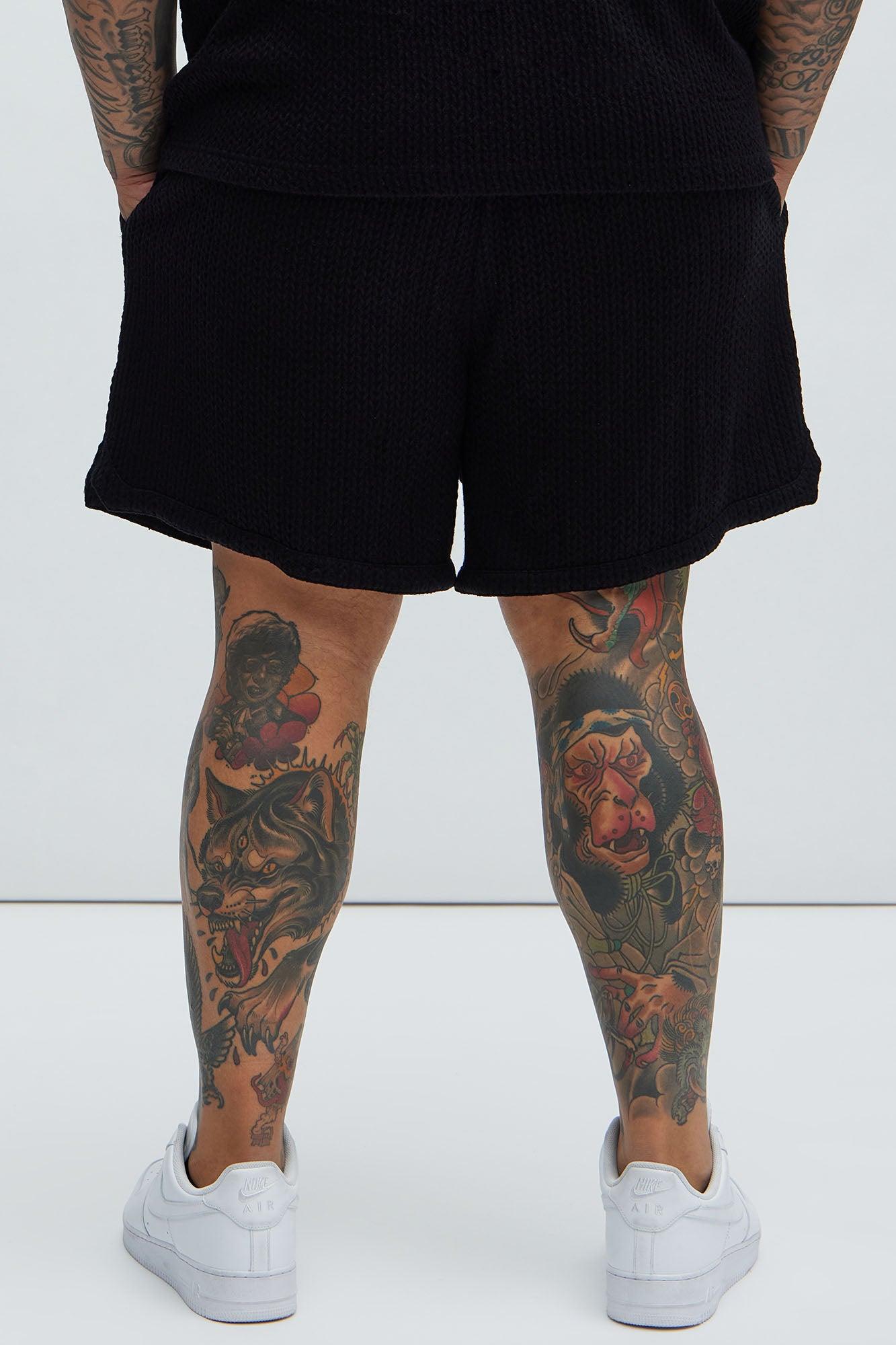 Catanina Textured Shorts - Black Product Image