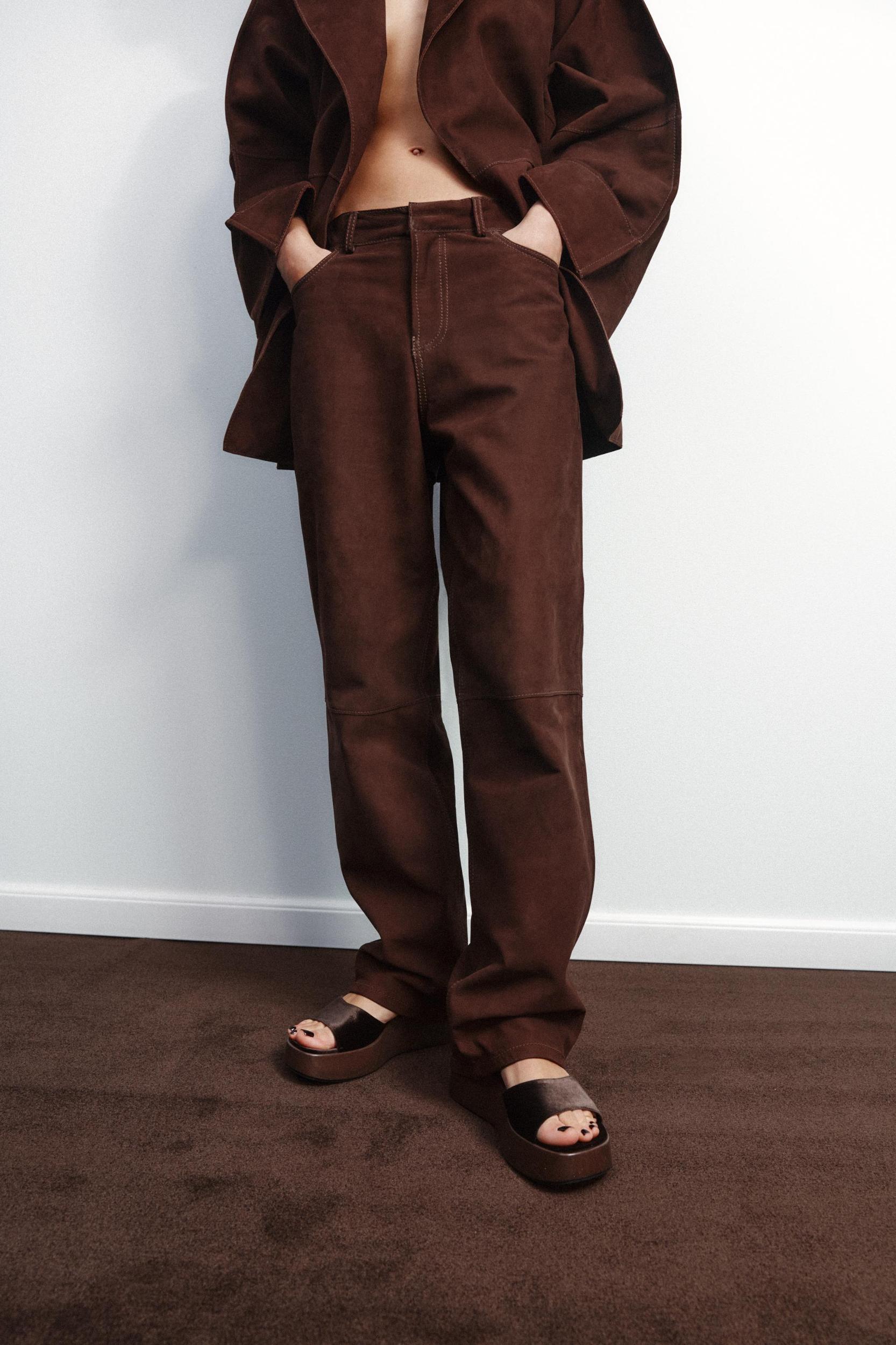 SUEDE LEATHER PANTS Product Image