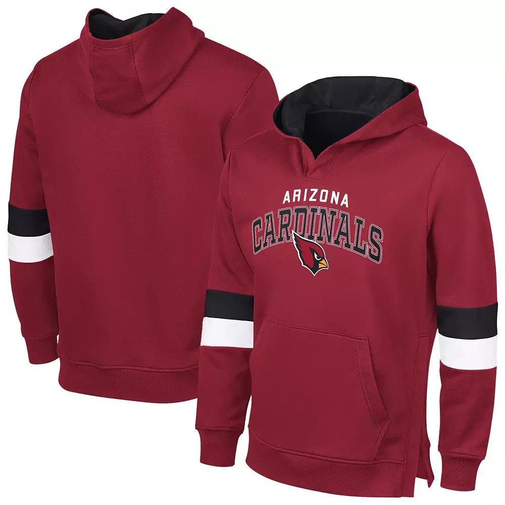 Men's G-III Sports by Carl Banks Cardinal/Black Arizona Cardinals Adaptive Faceoff Pullover Hoodie,  Product Image