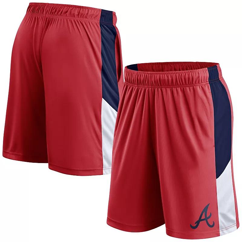 Men's Fanatics Red Atlanta Braves Primary Logo Shorts, Size: 2XL Product Image