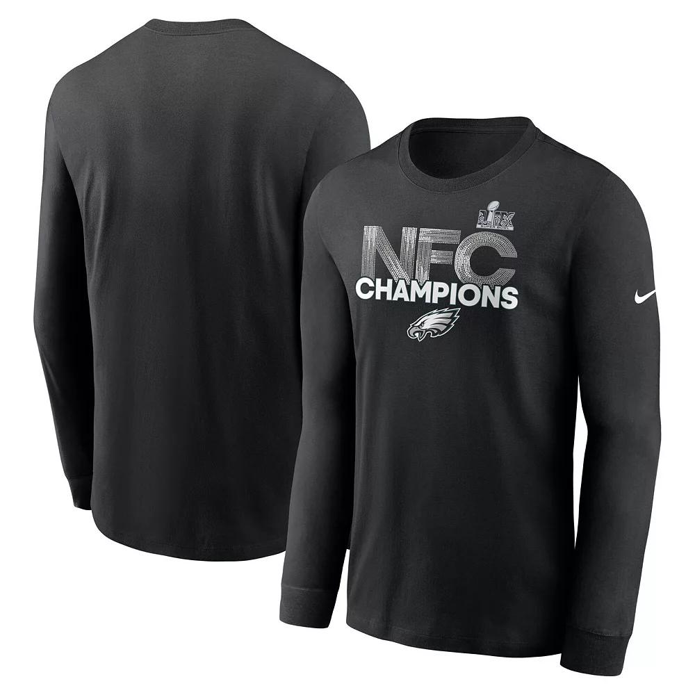 Men's Nike  Black Philadelphia Eagles 2024 NFC Champions Long Sleeve T-Shirt, Size: Medium Product Image