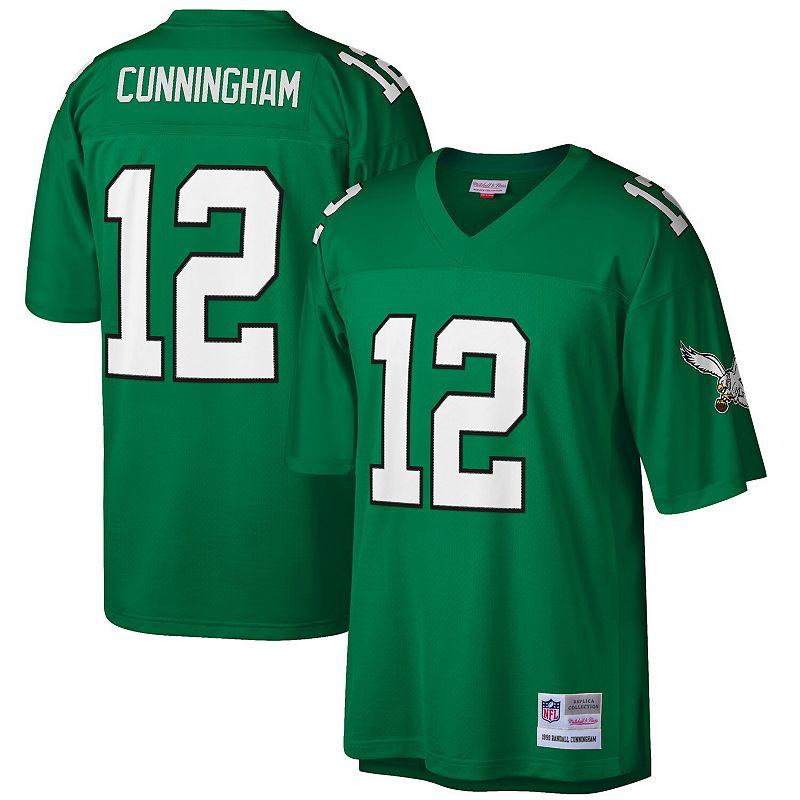 Men's Mitchell & Ness Randall Cunningham Kelly Green Philadelphia Eagles Big & Tall 1990 Retired Player Replica Jersey,  Product Image