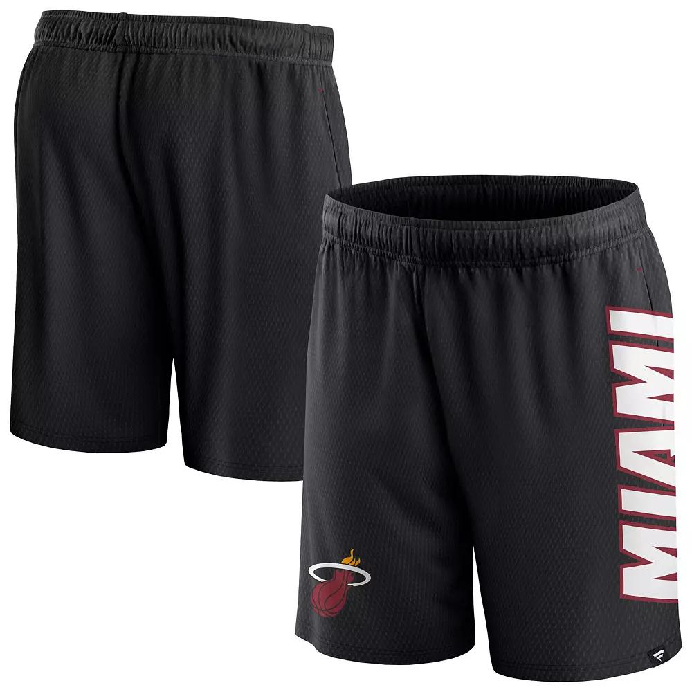 Men's Fanatics Branded Black Miami Heat Post Up Mesh Shorts,  Product Image