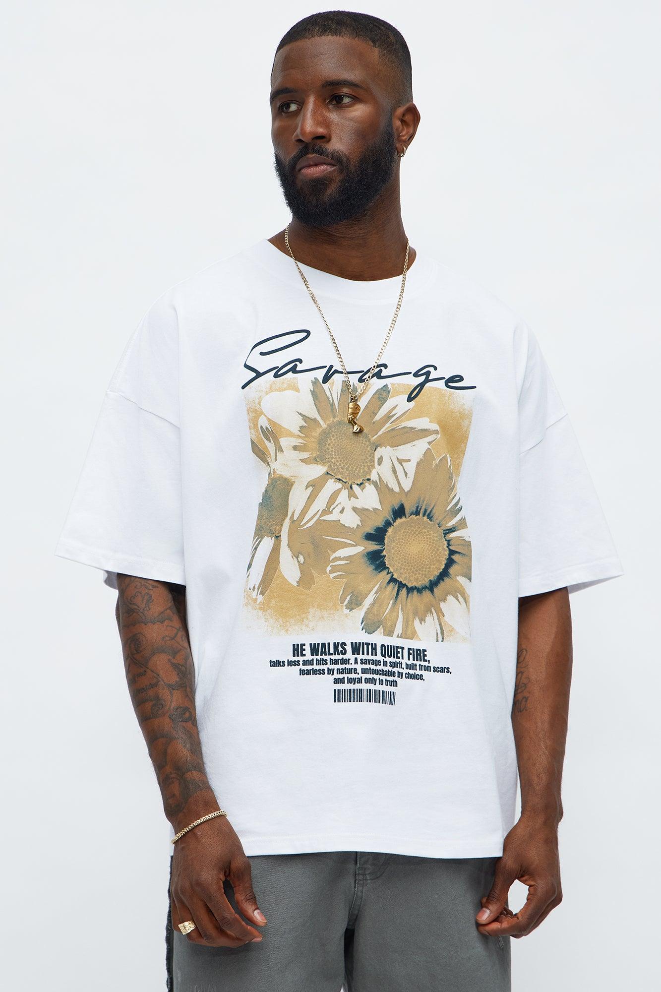 He Walks With Us Boxy Short Sleeve Tee - White Male Product Image