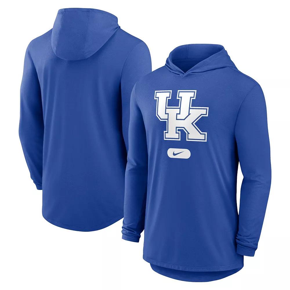 Men's Nike Royal Kentucky Wildcats Lightweight Performance Long Sleeve Hoodie T-Shirt, Size: 2XL, Blue Product Image
