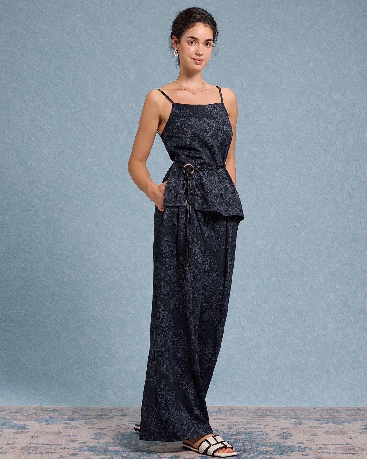 Blue Floral Cami Top Product Image