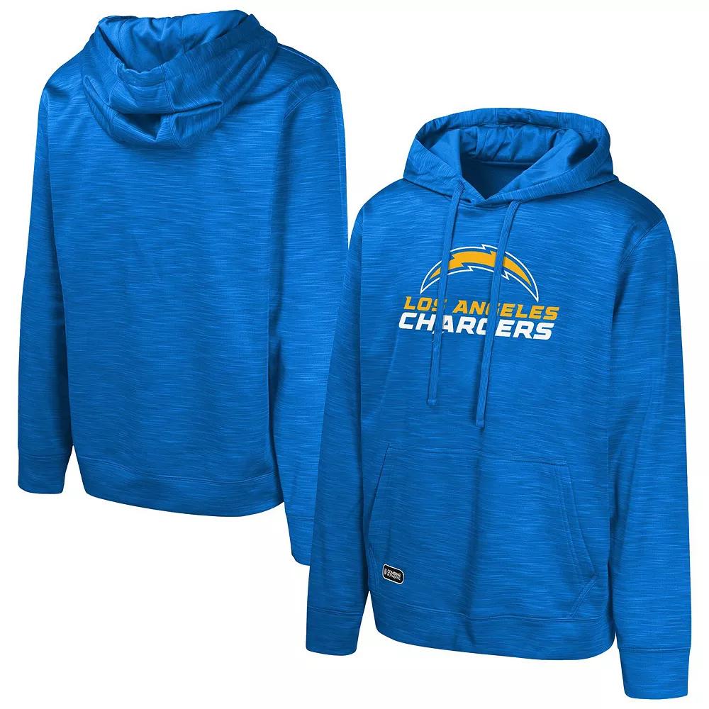 Men's Powder Blue Los Angeles Chargers Streak Fleece Pullover Hoodie, Size: Large, Light Product Image