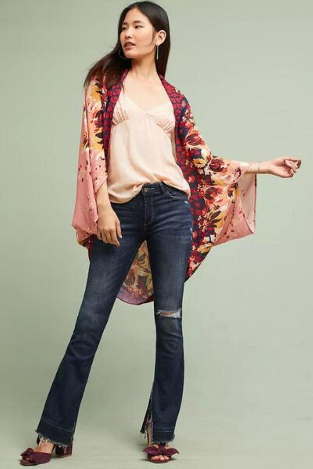 Mixed Floral Printed Kimono Product Image