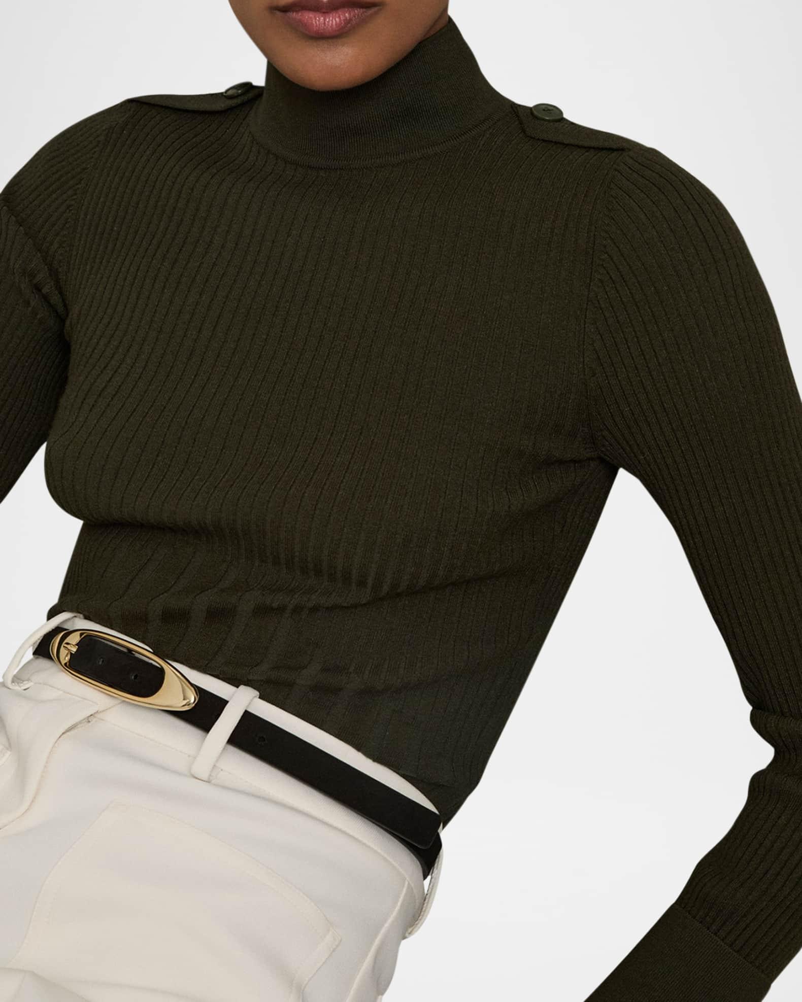 Vienne Ribbed Turtleneck Sweater Product Image