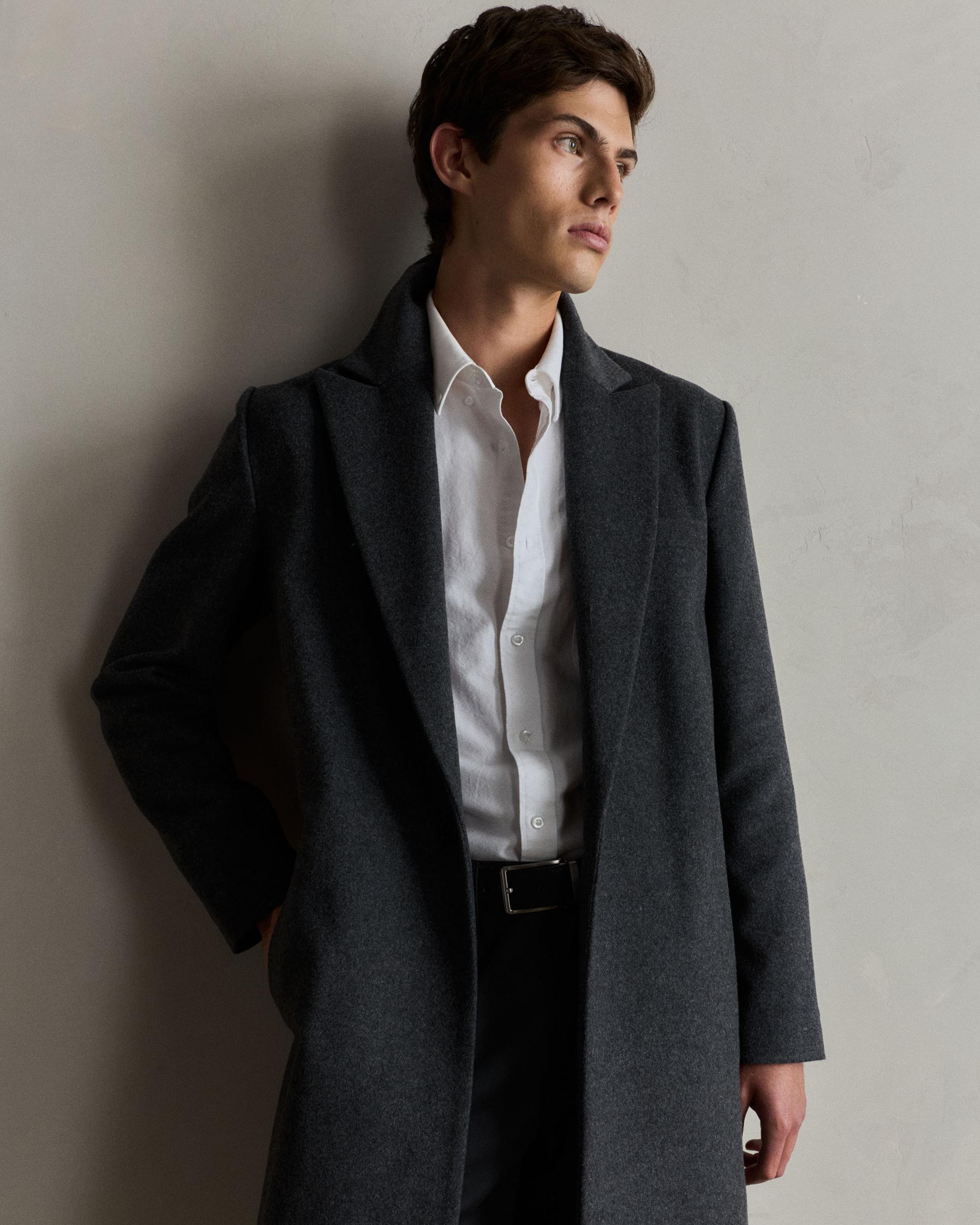 Quince | Men's Italian Wool Belted Overcoat Size XL, Wool/Nylon Product Image