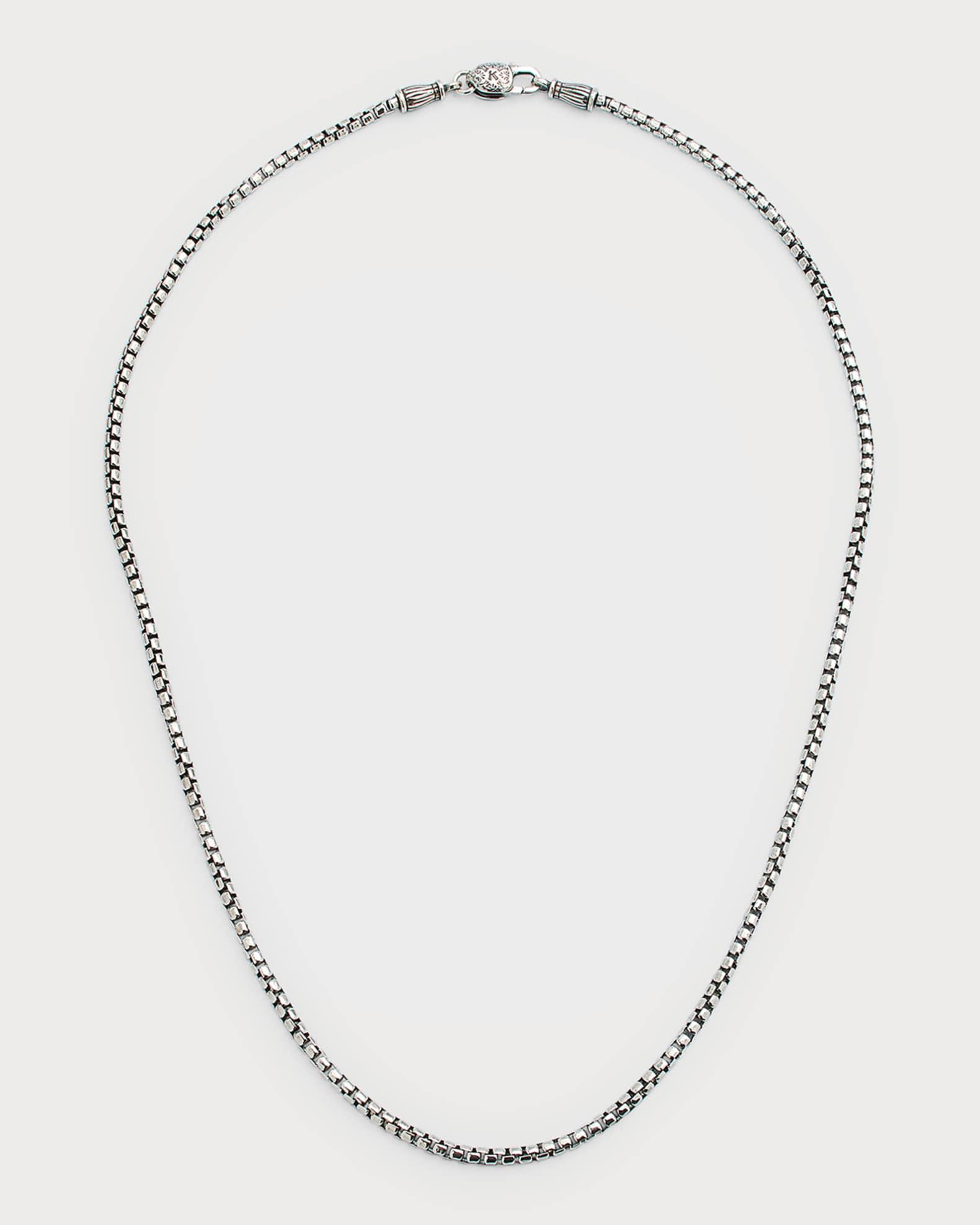 Womens Sterling Silver Box Chain Necklace Product Image