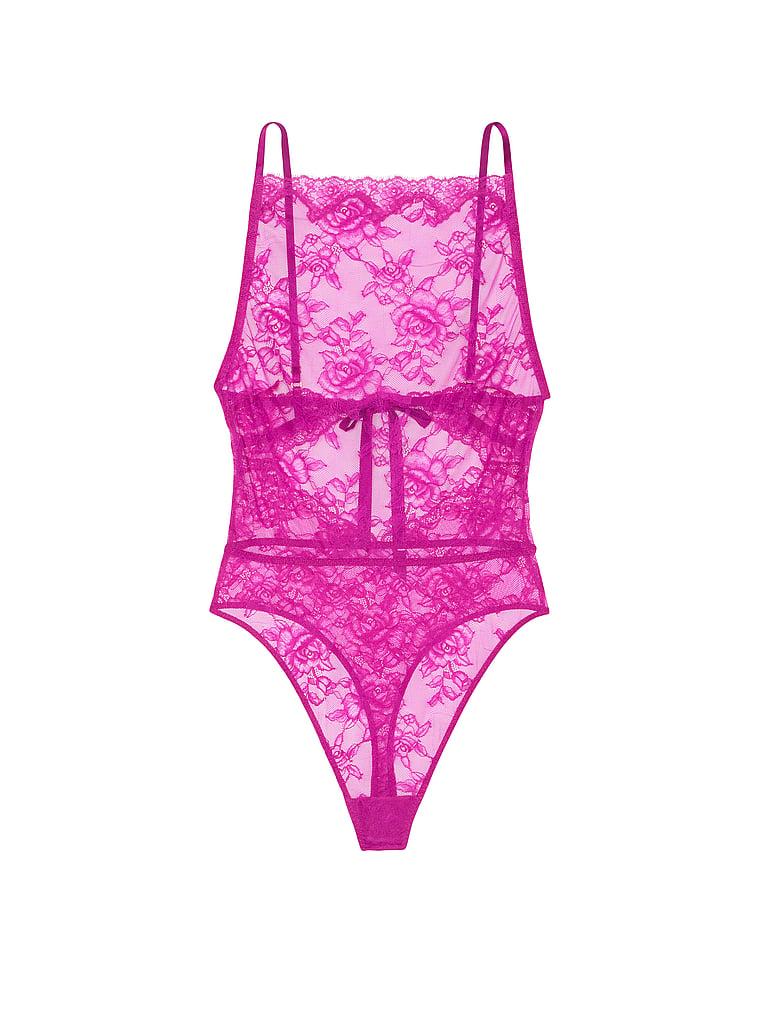 Rose Lace High-Neck Teddy Product Image